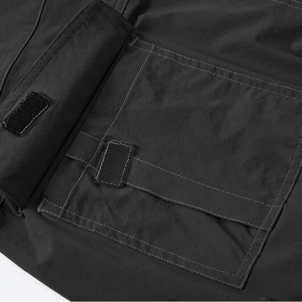Stretch Cargo Shorts Mens 30 Black Lightweight Hiking Outdoor 6 Pocket Quick Dry - Picture 3 of 5